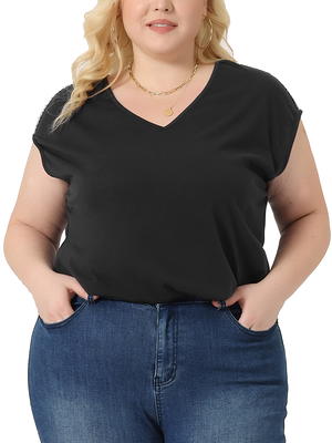 Black V-Neck Tank - Plus - 3X/4X