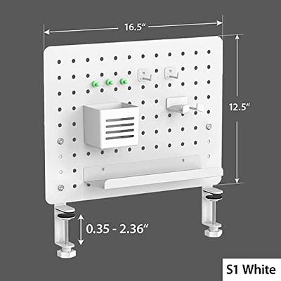  G-PACK PRO Clamp-on Desk Pegboard, Standing Desk Accessories  for Office, Gaming Desk Organizer, Privacy Panel for Desk, Work Desk  Organizer, 16.5 x 12.5-inch, S1 White : Office Products