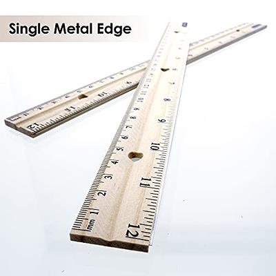 BAZIC Wooden Ruler 12 (30cm), Singel Metal Edge, Inches Centimeter Metric  Measuring Drafting Rulers, for Students School Supplies (3/Pack), 1-Pack -  Yahoo Shopping