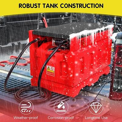 Portable 48 Gallon Fuel Tank with Pump for Gasoline & Diesel, 15GPM High  Flow Rate 12V DC Self-Priming Fuel Transfer Pump, 13.1ft Hose, Auto Fueling
