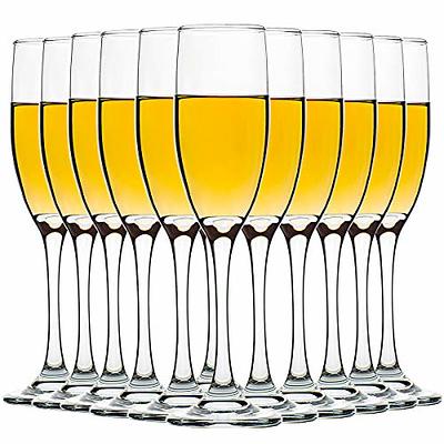 C CREST Set of 12, Champagne Glasses, 6 Ounce Champagne Flute, Lead-free  Drinkware, Clear