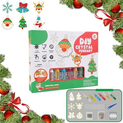 Diy Crystal Paint Arts And Crafts Set,DIY Crystal Pendant Kit, 2024 New Diy Crystal  Painting Kit For Kids, Bake-Free Crystal Color Glue Painting Pendant Toy, Art  painting kit gifts (Halloween B) 