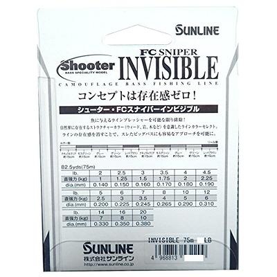 SUNLINE Fluorocarbon Line Shooter, Sniper, Invisible, 25.4 ft (75 m), 12  lbs, Natural Clear, Moss Green, Gray, Green, Red Brown : Sports & Outdoors  