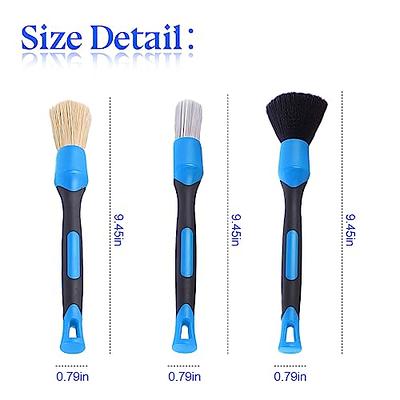  Detailing Brush Set, 5 Pcs Soft Automotive Detail Brushes,  Different Sizes Car Detailing Brushes for Cleaning Wheels, Interior,  Exterior, Engine : Automotive