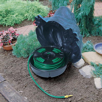 Emsco Group 1563-1 DARWOOD Frog Hose Hider with Hose Reel - Holds 100  Foot Garden Hose, Patina - Yahoo Shopping