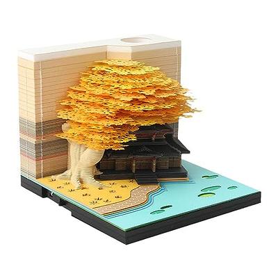 3D Memo Pads Paper Desk Calendar With Lights, 2024 Calendar Tree Creative 3D  Notepad Artopad Carving Gift Desktop Decoration, Artist Desk Calendar1 -  Yahoo Shopping