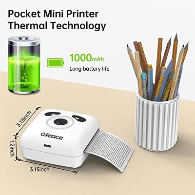  Ofeace Sticker Printer, Mini Thermal Printer, Sticker Maker  Machine, 300DPI Portable Bluetooth Pocket Phone Printer for Anatomy  Flashcards, Journal, Photos, Notes, Kids Gift White : Office Products