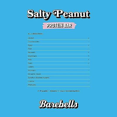 Barebells Salty Peanut Protein Bars, 12 Count - 20g Protein, 1g Sugar Snack  Bars