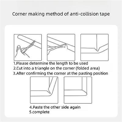 Pvc Soft Corner Edge Protector For Wall Corner, Table Corner, Staircase,  Anti-collision Guard With Self-adhesive Backing