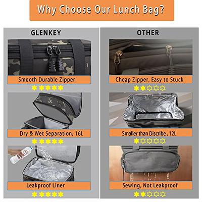 GLENKEY Expandable Large Lunch Box, Insulated Heavy Duty Lunch Bag  Waterproof Leakproof Durable Cooler Bag for Men Women Adults Work  Construction Camping Trip, 16L, Blue - Yahoo Shopping