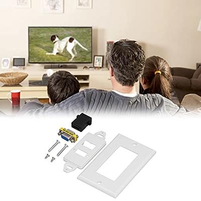 HDMI 2.1 Wall Plate(2 Port), ELECTOP 8K HDMI Wall Outlet Pass Through,  Supports 8K@60Hz and 4K@120Hz, 3D, HDR, 48 Gbps, Fits Home Theater Systems