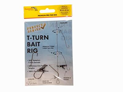 Thundermist Lure Company #3A Saltwater Porgy/Snapper/Croaker/Sea  Trout/Tautog/Spot/High-Low Rig T-Turn Bait Rig, Clear - Yahoo Shopping