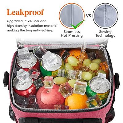 Insulated Lunch Bag For Women/men - Reusable Lunch Box For Office Picnic  Hiking Beach - Leakproof 12-can Cooler Tote Bag Organizer With Adjustable  Shoulder Strap For Adults For Teenagers And Workers At