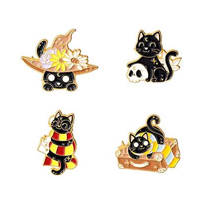  Cartoon Kitty Brooch Pink Kitty Enamel 10pcs Lapel Pin