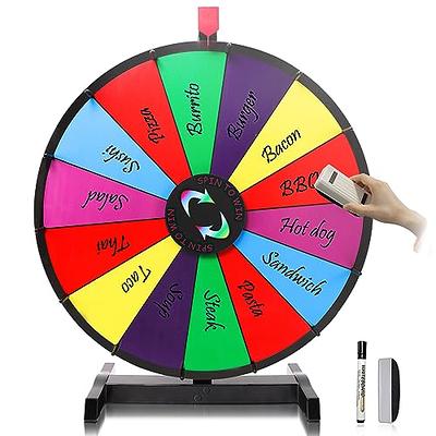  Spin The Wheel 11.81 Inch 10 Slots Spinning Wheel Game 5 Colors  Reusable Prize Wheel of Fortune Spinner Wheel Dry Erase with Suction Cup  Base for Party Carnival Tradeshow Prize Wheel