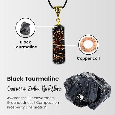 Black Tourmaline Necklace for Men 10mm – Auras of Osiris