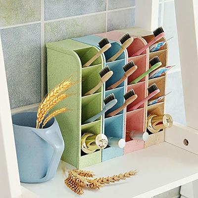 Ouluhend Desk Wood Colored Pen Pencil Holder, Solid Wooden Pencils Organizer Storage for Kids, Office and School Supplies.