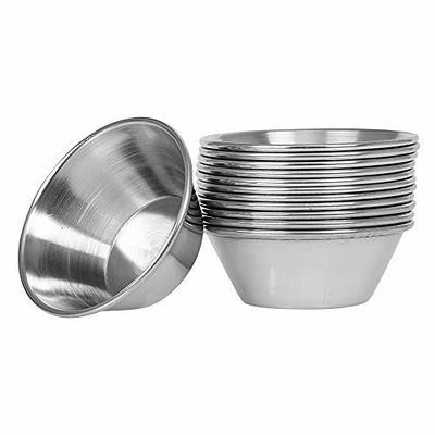 Stainless Steel Sauce Cups 2.5 oz Ramekins for Condiments Dipping