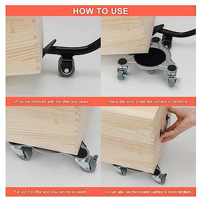 4Pcs Heavy Duty Moving Dolly Furniture Mover with Casters & 1 Pcs