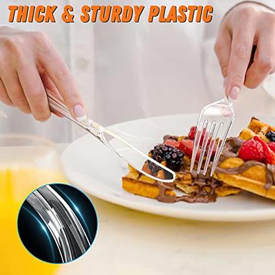 Disposable Plastic Forks with Heat Resistant, BPA Free Durable