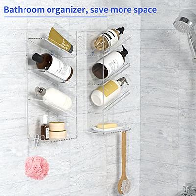 Moforoco Shower Caddy Basket Shelf with Soap Holder, No Drilling Traceless  Adhesive Shower Wall Shelves, Rustproof Bathroom Shower Storage Organizer -  Yahoo Shopping