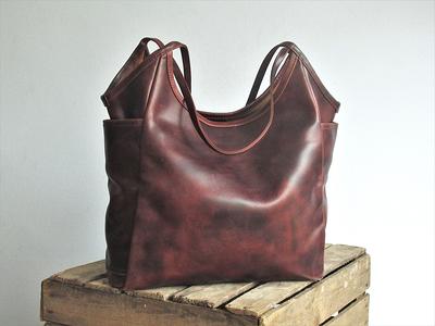 Mayko Bags Handmade Distressed Leather Tote Bag