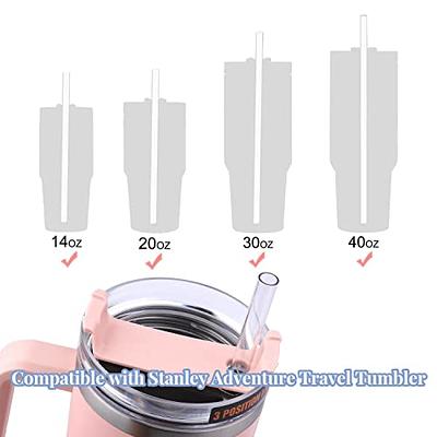 8 PCS Stainless Steel Straw for Stanley 40oz Adveture Quencher Tumbler, 12  inch Replacement Straw with 8 PCS Flower Straw Cover, Metal Straw for