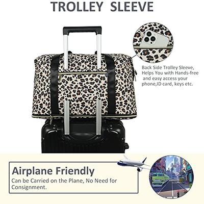 Cheetah Print Weekend Carry on Luggage Waterproof Travel Bag 