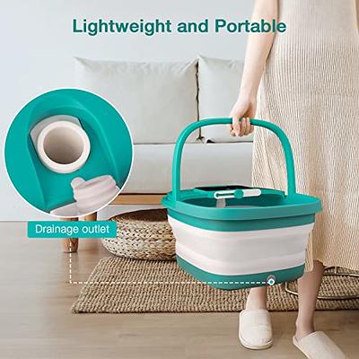 1pc Space-Saving Folding Mop Bucket With Foot Massager - Perfect