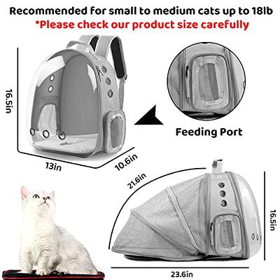 Cat Backpack, Bubble Pet Carrier Backpack Airline Approved, Cat Bookbag  w/Cat Toy, Small Animal Travel Carrying Bag for Puppy Dog Kitten Bunny Bird