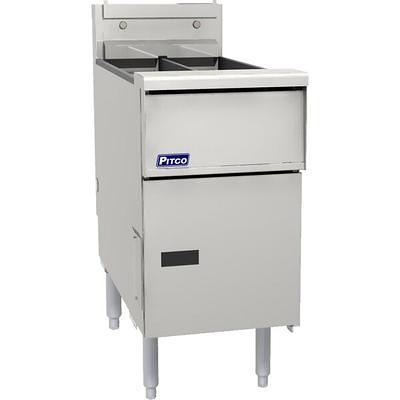 Avantco FF100 Natural GAS 70-100 lb. Stainless Steel Tube Floor Fryer - 150,000 BTU