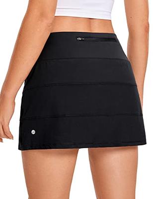 CRZ YOGA Women's Lightweight High Waisted Tennis Skirts A Line Athletic  Workout Running Sports Golf Skorts with Pockets Black XX-Small - Yahoo  Shopping