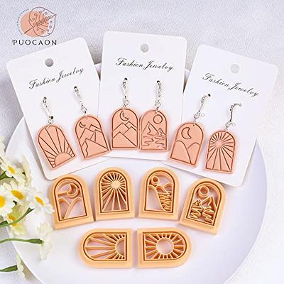 Puocaon Classic Geometric Clay Earring Cutters 21 Pcs