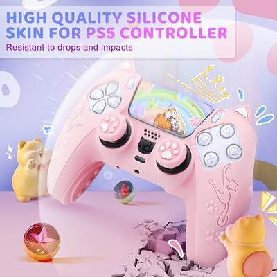 Cool Ps5 Skinsony Ps5 Controller Silicone Case With Thumb Grips - Pink Cat  Paw Design