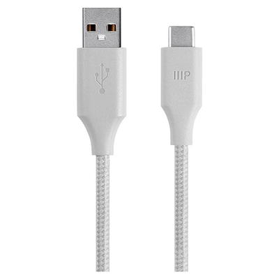 4' USB-C to USB-A Braided Cable - heyday™ Black/White/Gunmetal