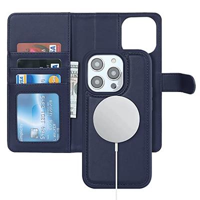 IPhone 14 Pro Max Leather Wallet Case, iPhone 14 Pro Max Plus Case, iPhone  13 Mini Case Women Men, Magnetic Detachable Magsafe iPhone 13 Pro 