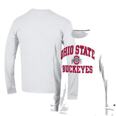 Ohio State Buckeyes Champion Stack Logo Baseball Long Sleeve T-Shirt -  Scarlet