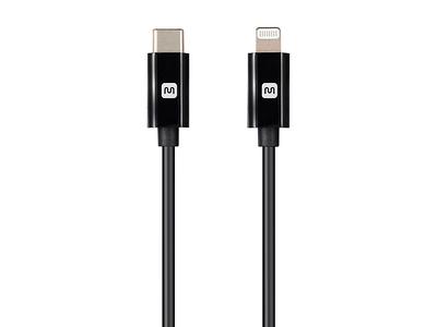 Monoprice Essential Apple MFi Certified Lightning to USB-A Charging Cable -  3ft Black 