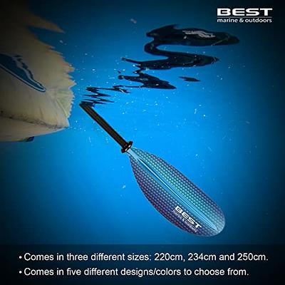 Best Marine Kayak Paddle | Carbon Fiber Shaft & Fiberglass Reinforced  Polypropylene Blades | 220cm, 234cm, 250cm | Lightweight Kayak Paddles for