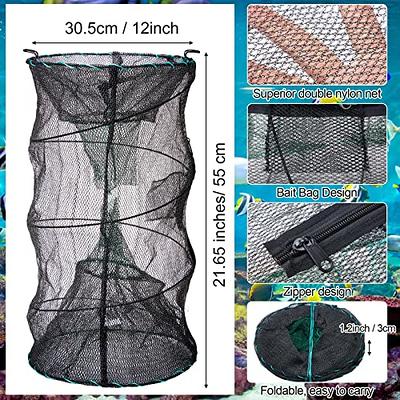 Fishing Bait Trap Fish Net Cast Dip Cage Crab Minnow Crawdad Shrimp Foldable