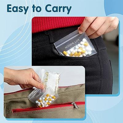 100 Packs Pill Bags BPA Free Pill Pouch 3 x 2.75'' Small Bag with Write-on