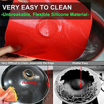 Silicone Food Lids - Set of 5 Colorful BPA Free Suction Covers - Heat  Resistant Microwave Lids for Bowls, Cups, Pots and Pans - StoveTop, Oven,  Fridge