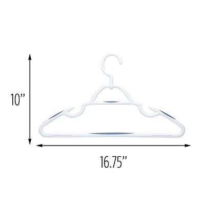 Honey-Can-Do Recycled Plastic White Hangers, 60-Pack