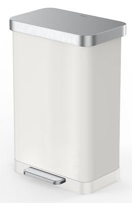 Better Homes & Gardens 14.5 Gallon Trash Can Stainless Steel Semi-Round  Kitchen Trash Can