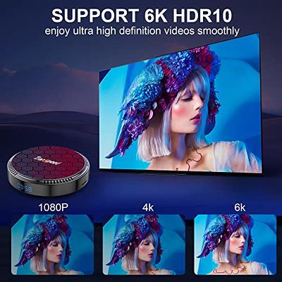 Android TV Box 12.0 4GB RAM 32GB ROM Support 8K 6K Dual-WiFi 2.4G 5.8G  Android Box H618 Chipset with HDR10 BT5.0 USB 2.0 3D Ethernet with Mini  Backlit