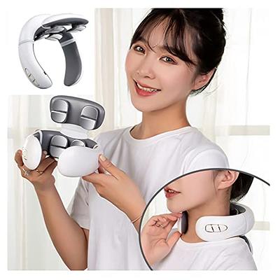Fiudx 3 Heads Neck Massager with Heat,Cordless Neck Massager Portable Neck  Massager for Adults Christmas Gifts