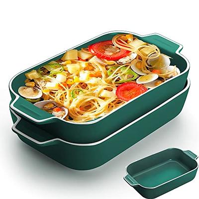 KOOV Bakeware Set, Ceramic Baking Dish Set, Rectangular Casserole