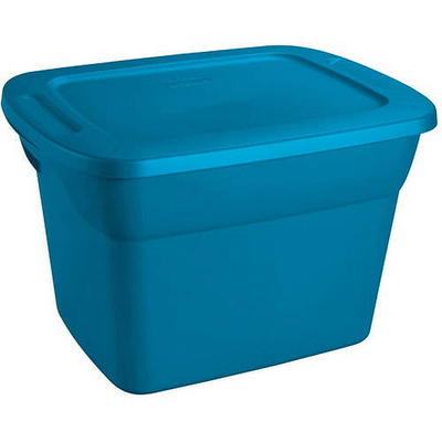 IRIS USA 60-Quart WeatherPro Gasket Clear Plastic Storage Box with Lid,  Blue (Set of 4)