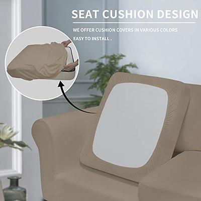 Stretch Couch Cushion Covers, Individual Replacement Sofa Seat Slipcovers  Sofa Cover Suitable For Armchair Sofa Couch With Elastic Spandex Living  Room Home Decor - Temu