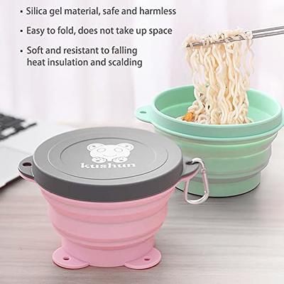 Silicone Tableware Set with Lid Portable Foldable Salad Bowl 3Pcs/Set  Folding Lunch Box Bowl Sets Folding Bowl